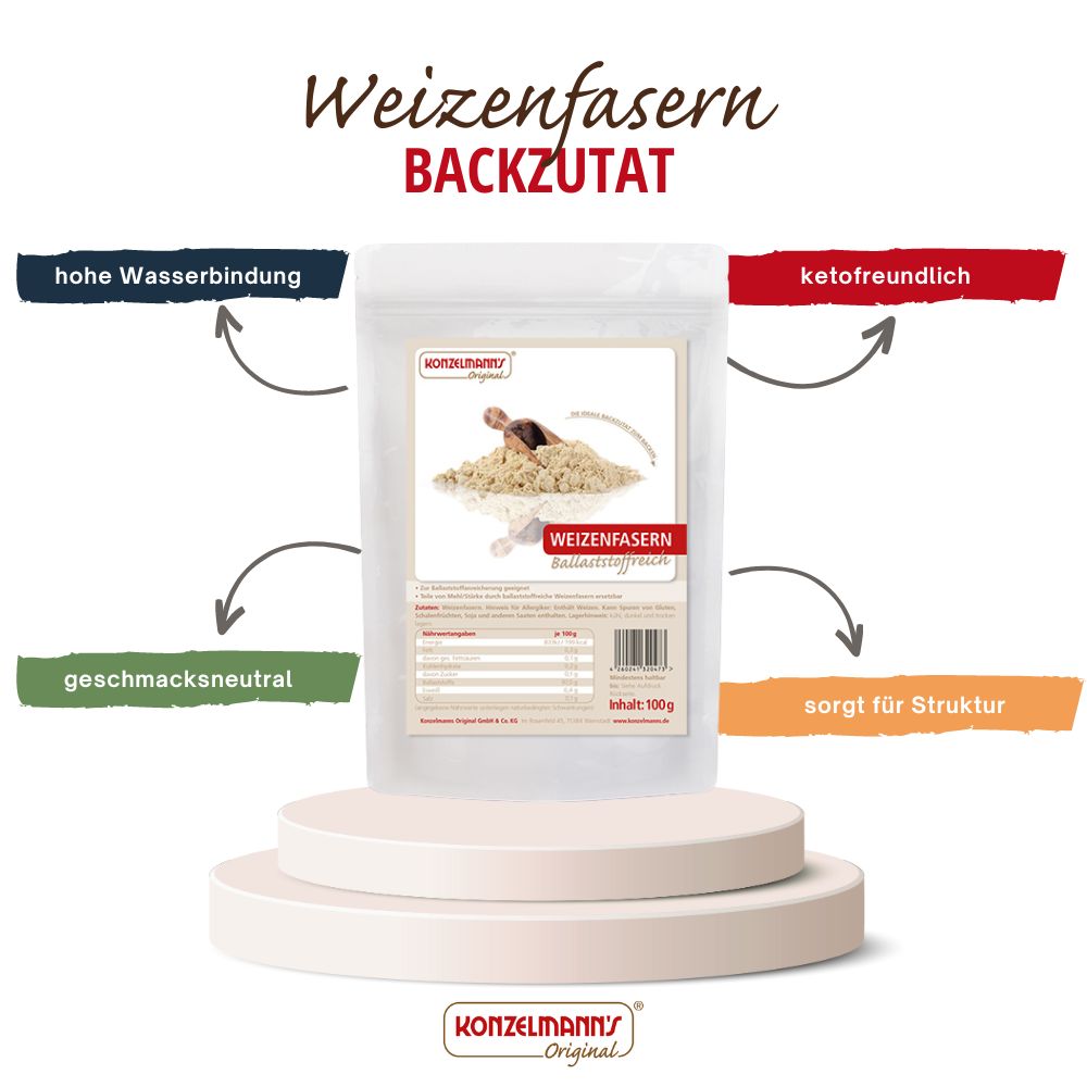 Konzelmanns Weizenfasern Ballaststoffpulver