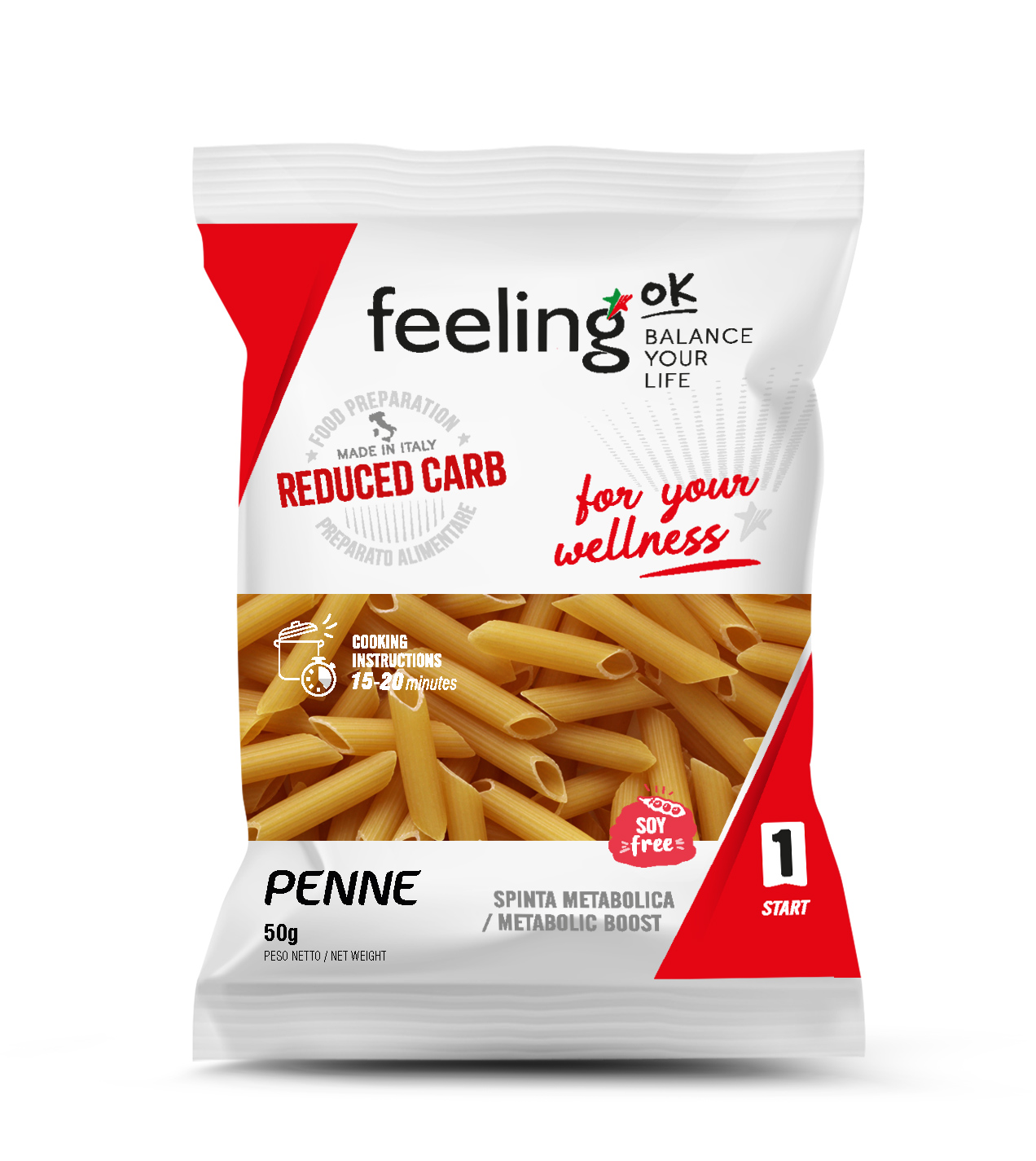 FeelingOK Protein Nudeln Penne Start 1 50g