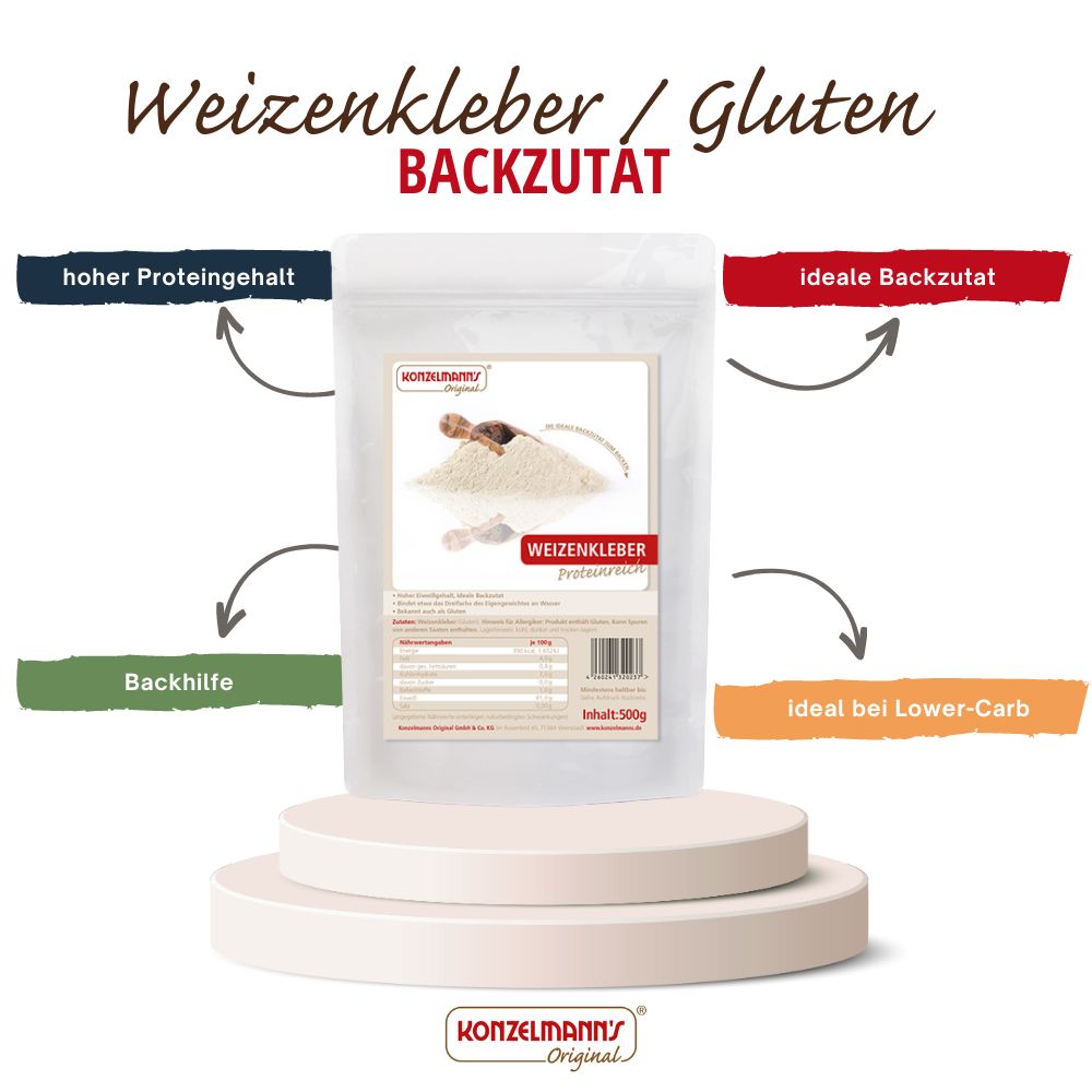 Konzelmanns Weizenkleber Klebereiweiss Gluten