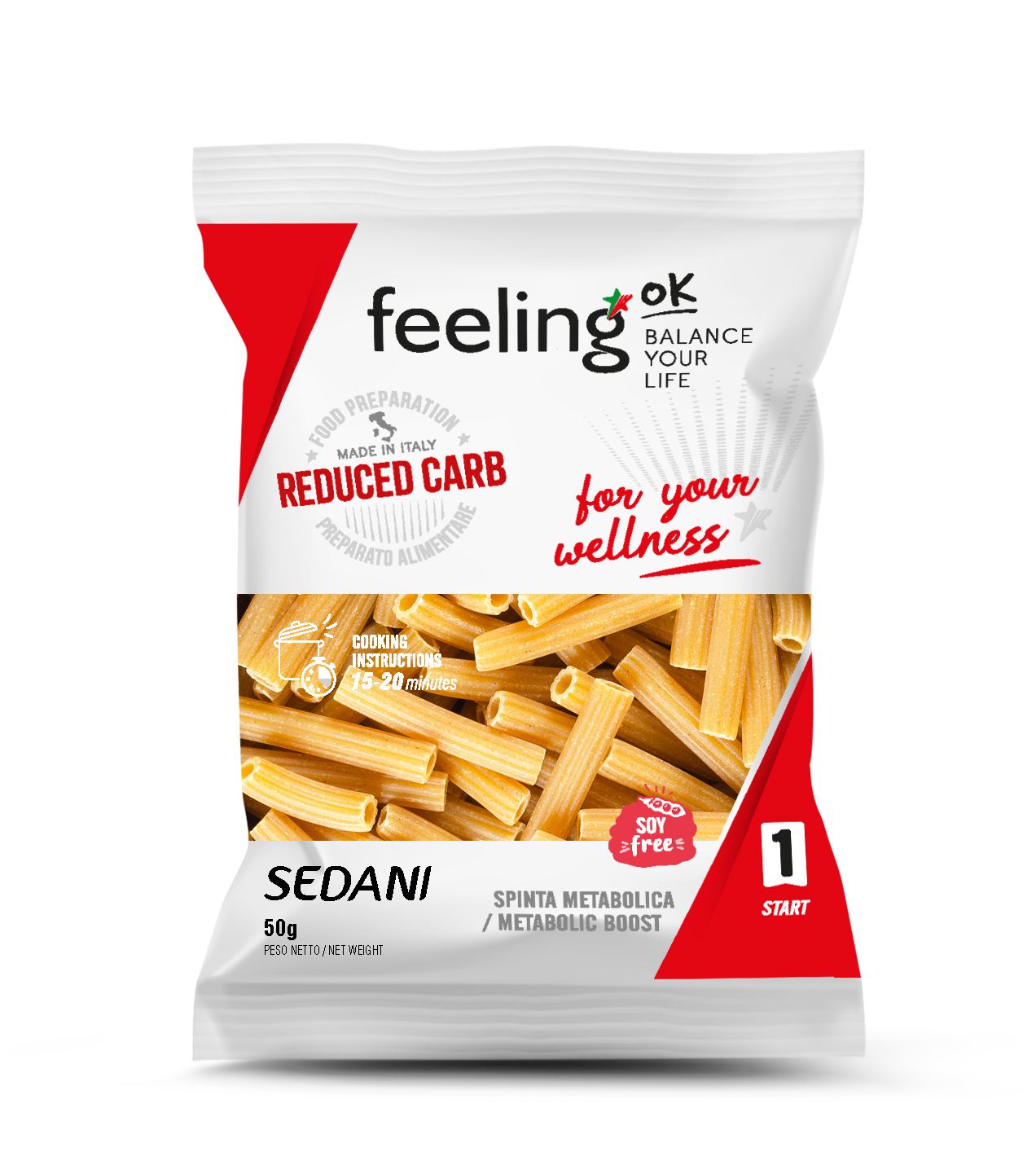 FeelingOK Protein Nudeln Sedani Start 1 50g